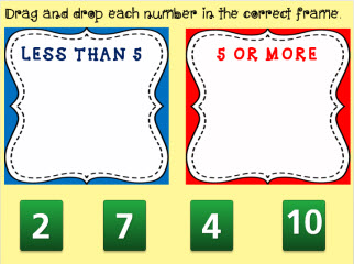 Compare Numbers to 5